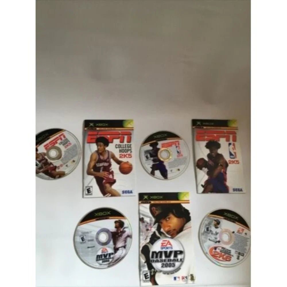 Microsoft XBOX 2K5 2k6 NCAA NBA Games Lot No Original Cases Untested